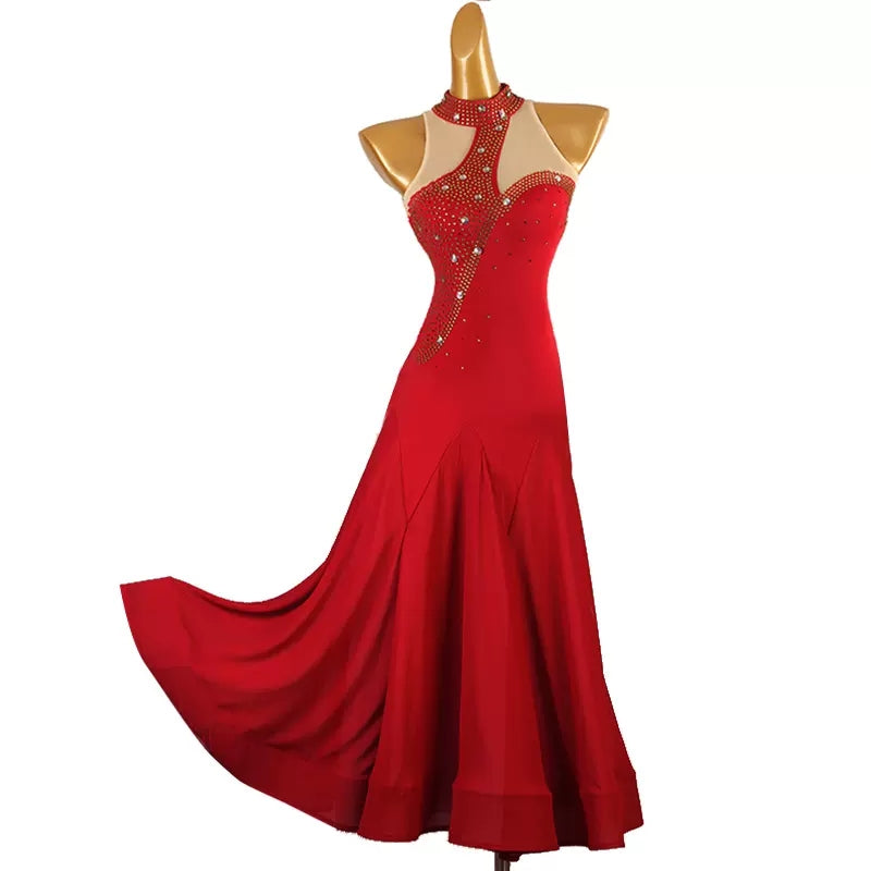 Customisable-Women's Sleeveless DanceWear Ballroom Dance Dress ...