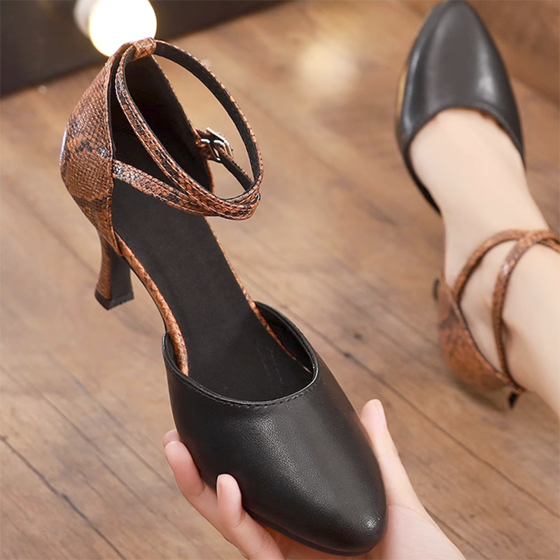 FHX Women's Suede Customized Heels Ballroom Dance Shoes Latin Shoes