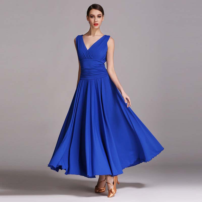 Women's V-neck Morden Dress Ballroom Dance Dress Swing Dress Training ...