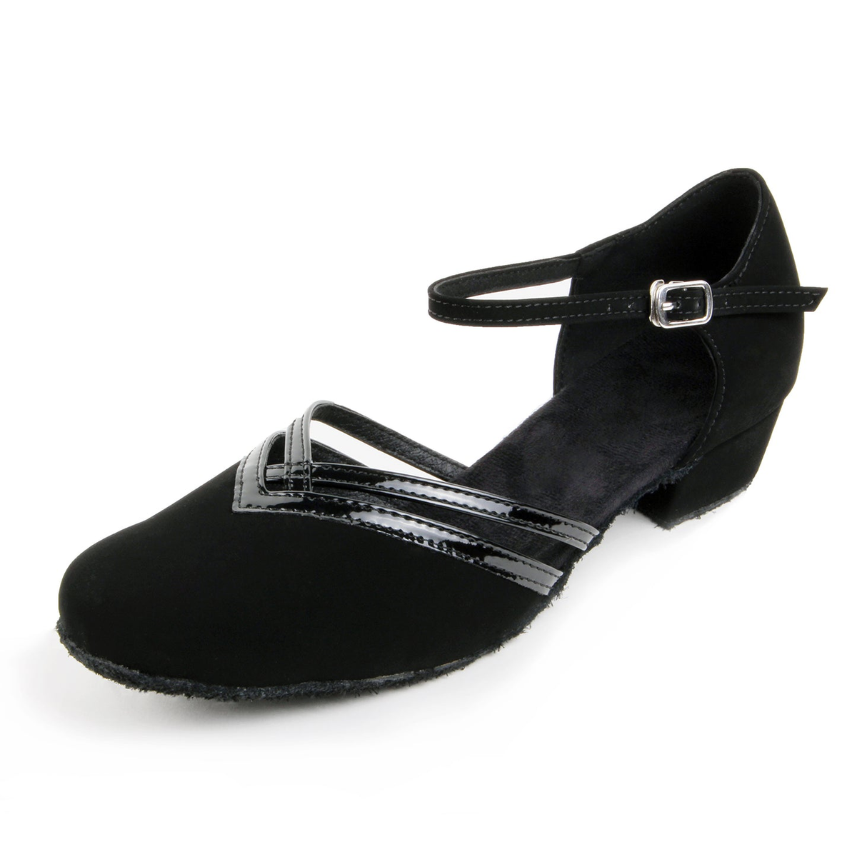 Women's Black Suede 3.5cm Heels Ballroom Swing Dance Shoes – DanceandSway